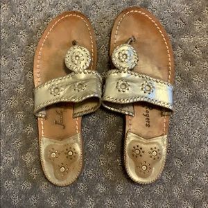 Jack Rogers gold-metallic sandals